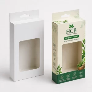 Custom herbal tonic boxes with branded printing for health and wellness products