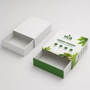 Eco-friendly custom greens powder boxes for sustainable supplement packaging