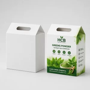 Custom greens powder supplement boxes for secure product protection and branding
