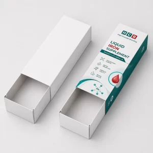 Custom iron supplement packaging boxes with logo for premium health product packaging