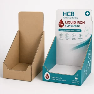 Custom liquid iron supplement boxes for secure product protection and retail display