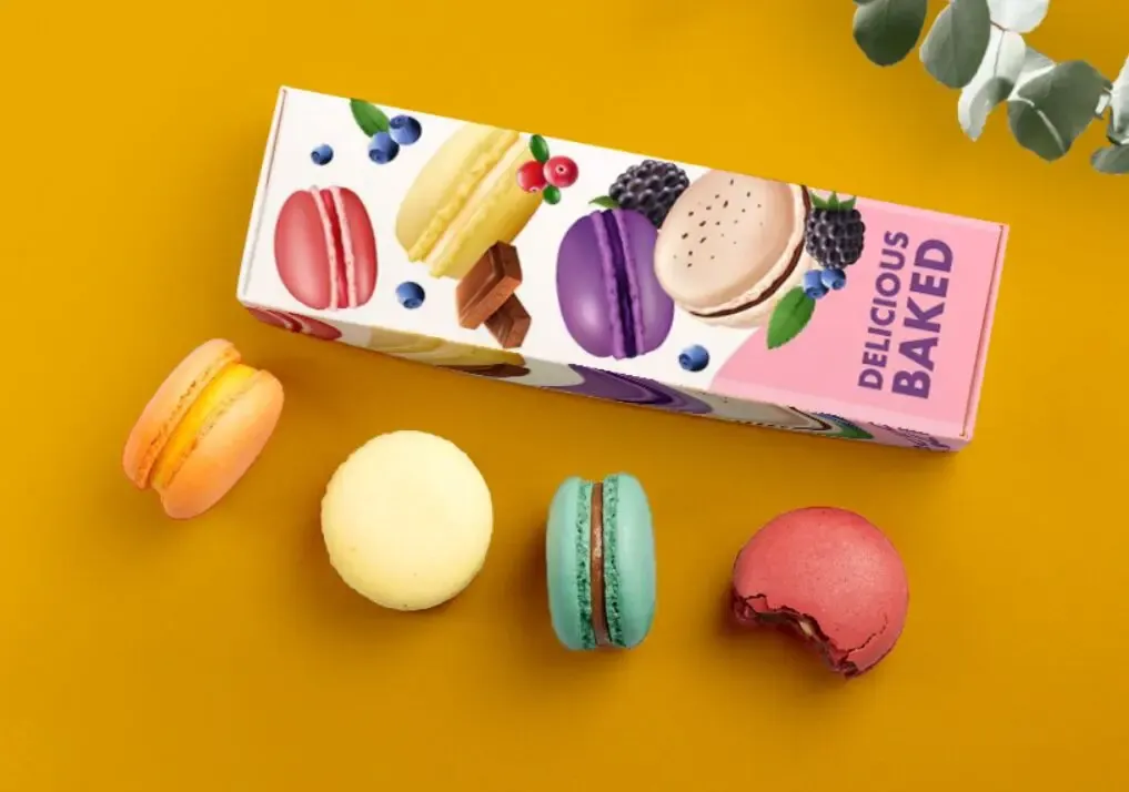 Unique Macaron Packaging Concepts That Enhance Brand Appeal and Visibility 1 colored Macaron Box