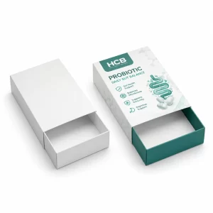 Premium custom probiotic boxes with logo for luxury supplement packaging