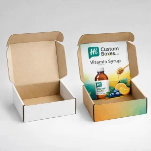 Custom vitamin syrup shipping boxes for secure transportation and product protection