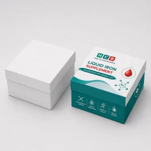 Wholesale custom liquid iron boxes for supplement manufacturers and retailers
