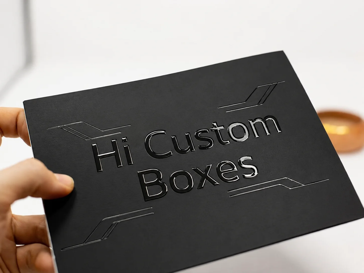 Spot UV effect on black card