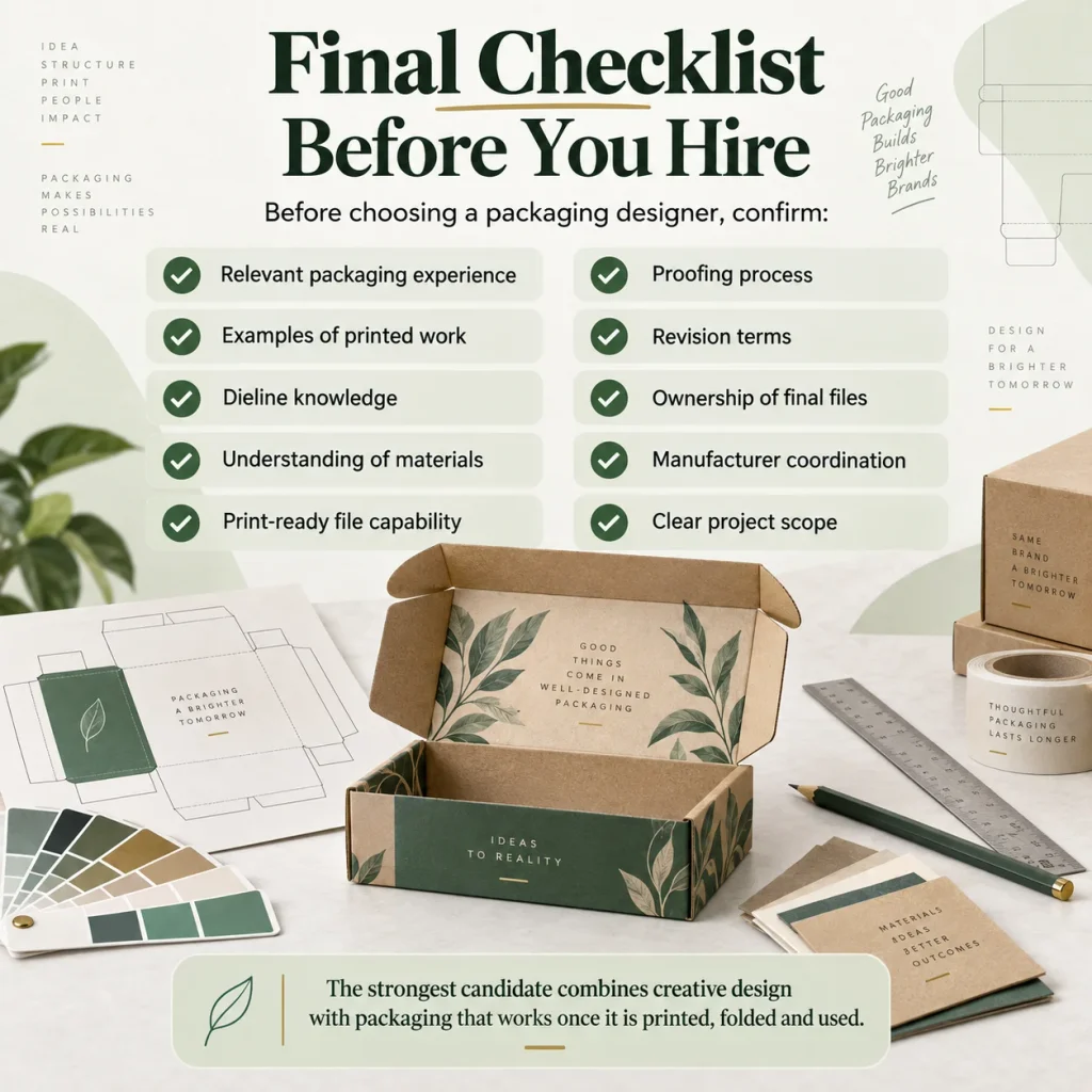 How to Choose a Packaging Designer? 1 Final Checklist for hiring a designer